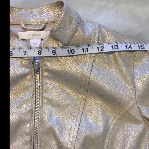 Chico’s Python Faux-Leather Moto Jacket - Picture 7 of 14